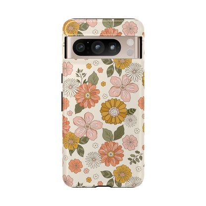 Retro Floral Phone Case - Vintage Aesthetic for iPhone, Samsung & Google Pixel