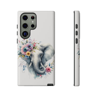 Floral Elephant Mobile Cover – Elegant Watercolor Art