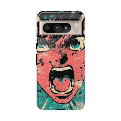 Rage Unleashed | Retro Scream Manga Phone Case for iPhone, Samsung & Pixel