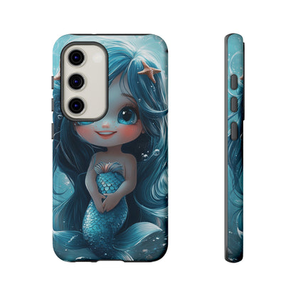 Bubble Bliss - Cute Chibi Mermaid Ocean Phone Case for iPhone, Samsung & Pixel