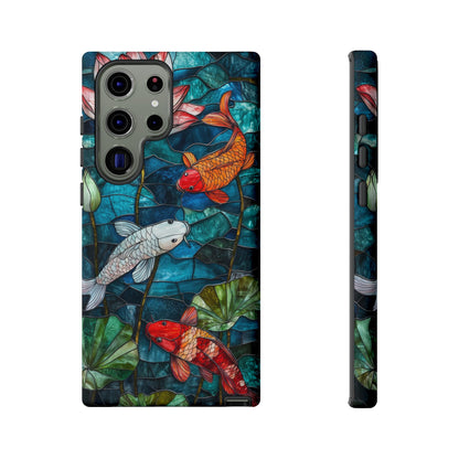 Lotus Serenity" – Koi Pond Stained Glass Case or iPhone, Samsung & Pixel