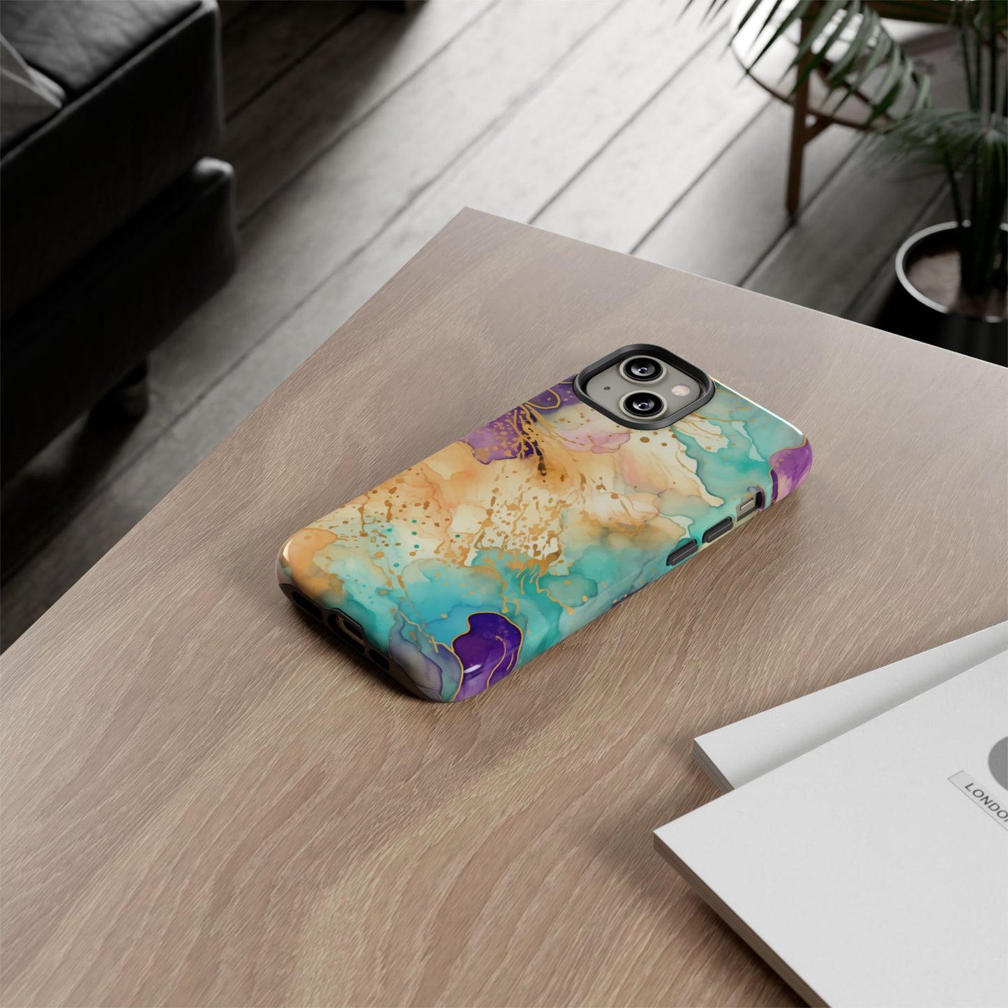 Golden Aura Abstract Watercolor Mobile Case