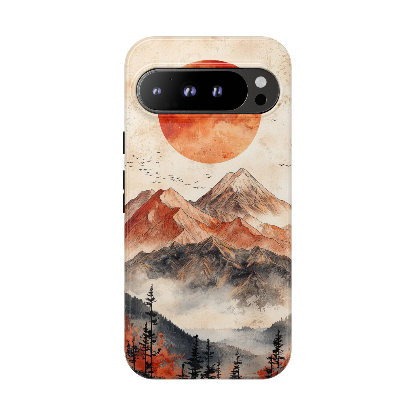 Boho Mountain Sunrise Phone Case for iPhone, Pixel & Samsung