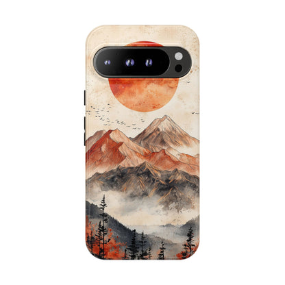Boho Mountain Sunrise Phone Case for iPhone, Pixel & Samsung