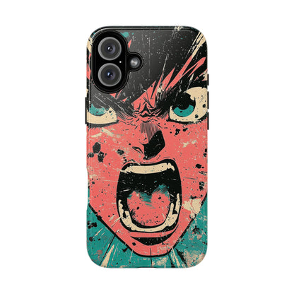 Rage Unleashed | Retro Scream Manga Phone Case for iPhone, Samsung & Pixel