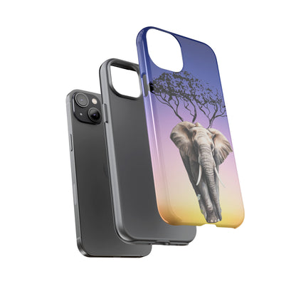 Surreal Elephant Tree Mobile Cover – Dreamy Sunset Fantasy