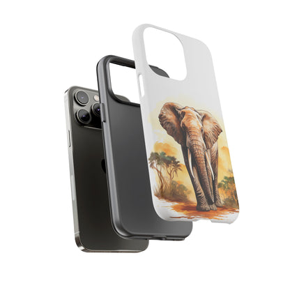 Safari Elephant Watercolor Mobile Cover – Majestic Wildlife Art