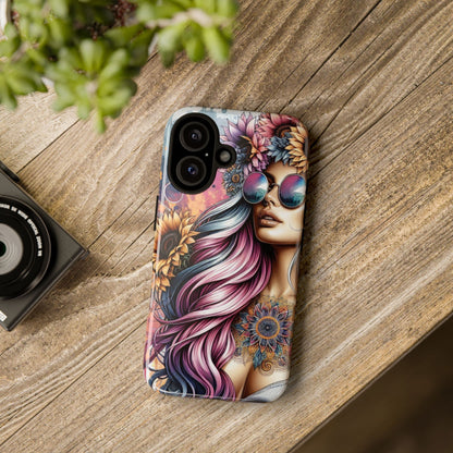 Bohemian Sunflower Queen – Retro Floral Fantasy Mobile Cover