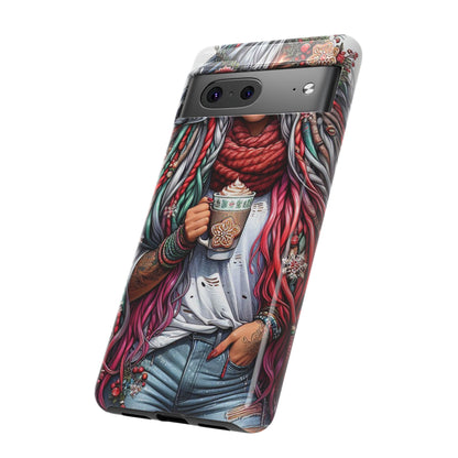 Boho Winter Queen – Cozy Dreads & Holiday Vibes Mobile Cover