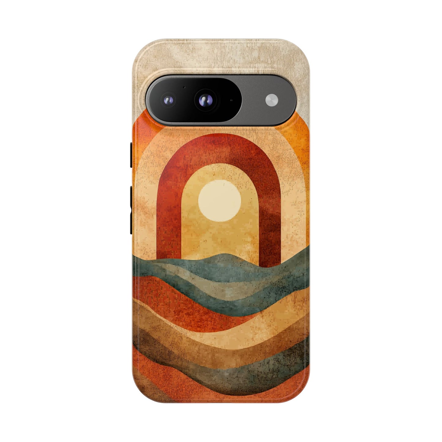 Vintage Sunset Boho Rainbow Phone Case for iPhone, Pixel & Samsung