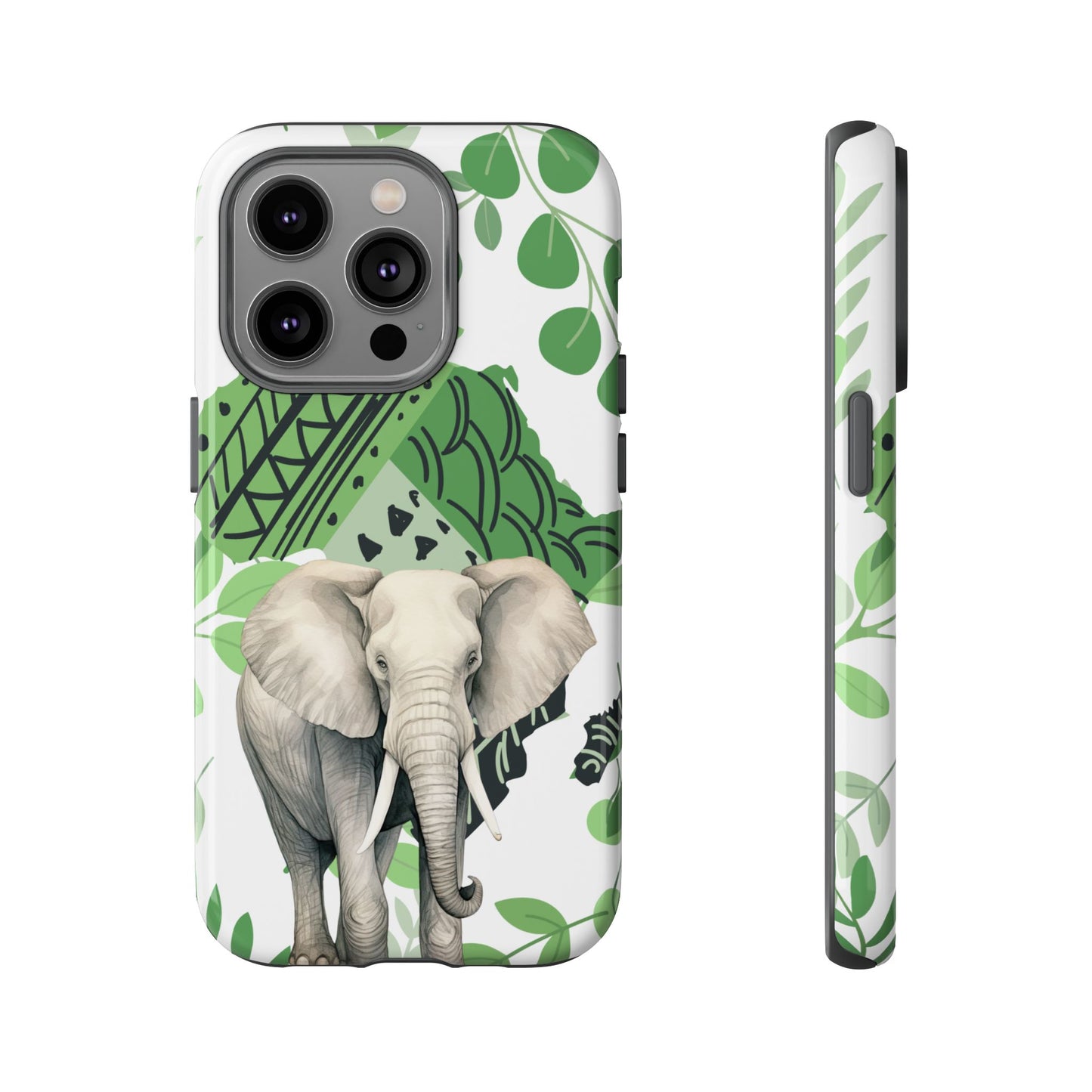Tropical Elephant Mobile Cover – Nature-Inspired Boho Art