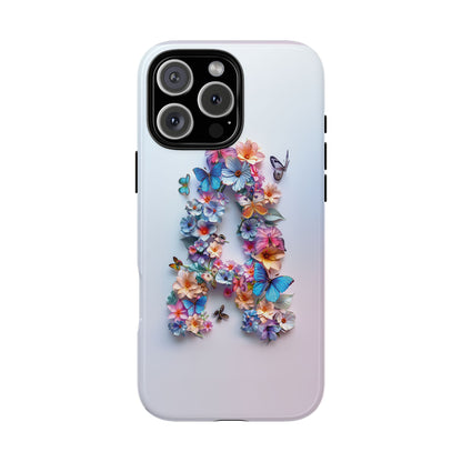 Floral Letter A Phone Case – Personalized Aesthetic Cover for iPhone, Samsung & Google Pixel