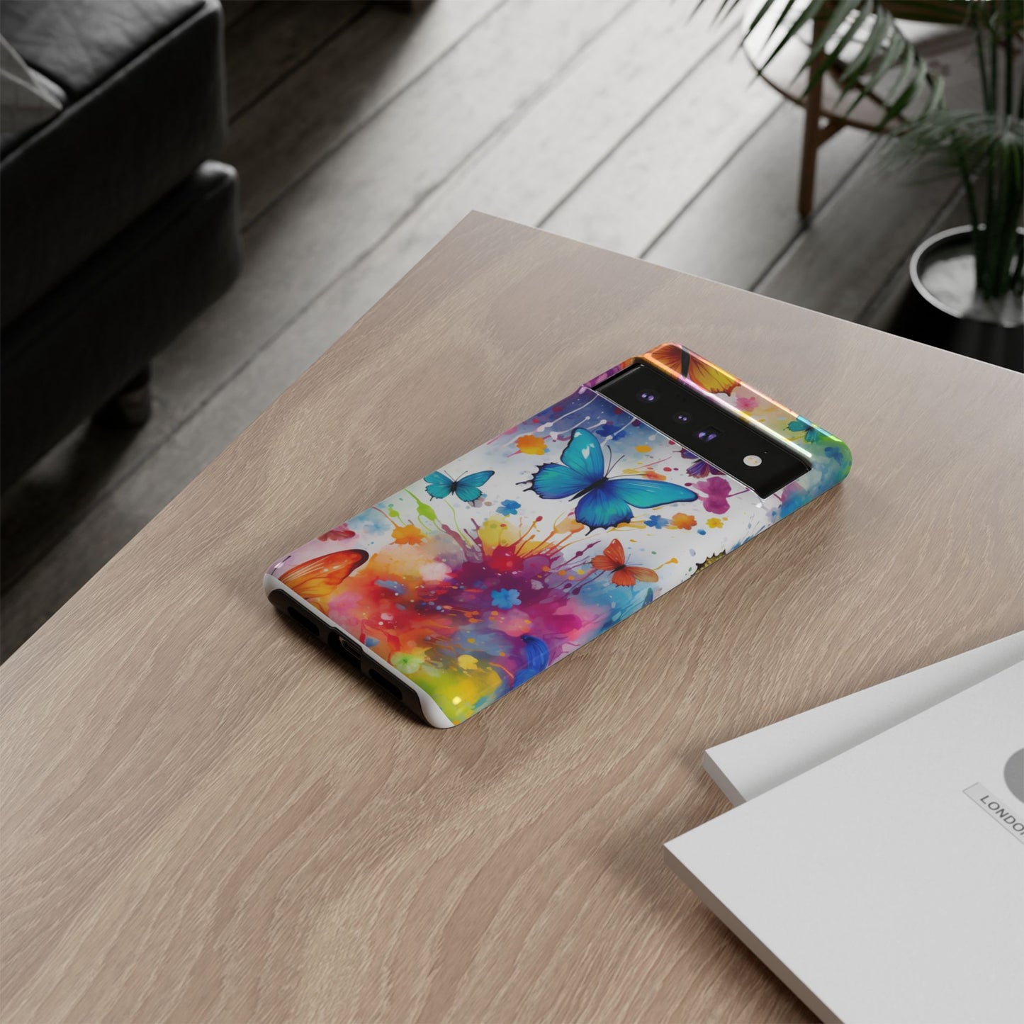 Vibrant Watercolor Butterfly Mobile Case