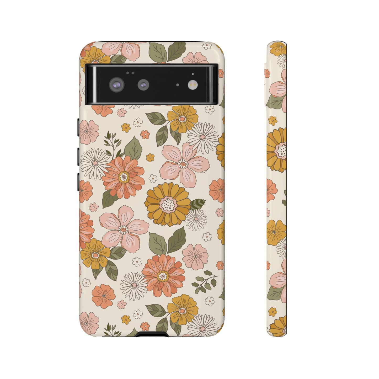 Retro Floral Phone Case - Vintage Aesthetic for iPhone, Samsung & Google Pixel