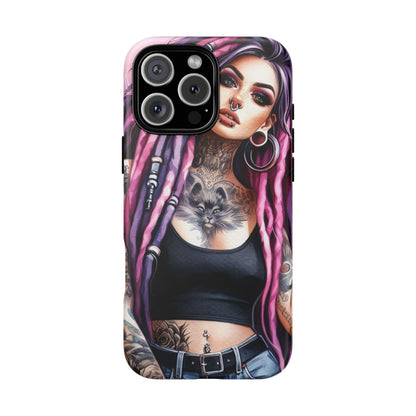 Tattooed Rebel – Gothic Cat Spirit Mobile Cover