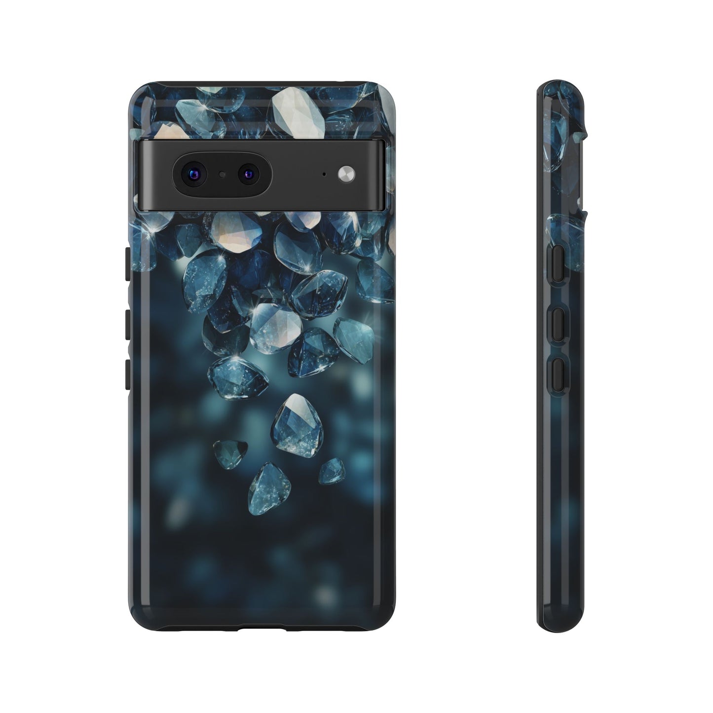 Blue Crystal Aesthetic Phone Case for iPhone, Google Pixel, Samsung