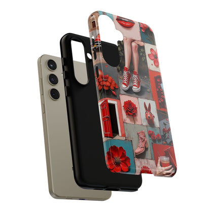Red Sneakers & Roses Collage Phone Case