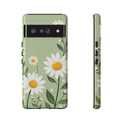 Green Floral Case, Daisy Pattern Design, Iphone Case Design, Perfect Gift For Her