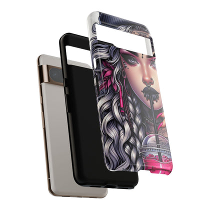 Icy Rebel – Silver Dreads & Edgy Street Chic Mobile Cover