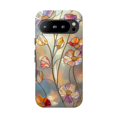 Petal Prism – Colorful Flower Stained Glass Phone Case for iPhone, Samsung & Pixel