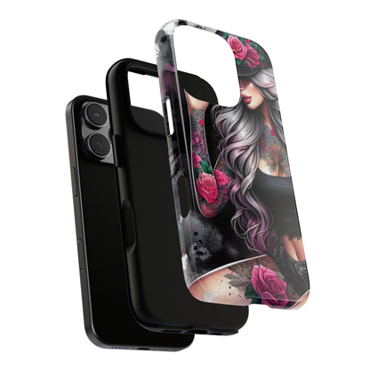 Ink & Roses – Edgy Floral Rebel Mobile Cover