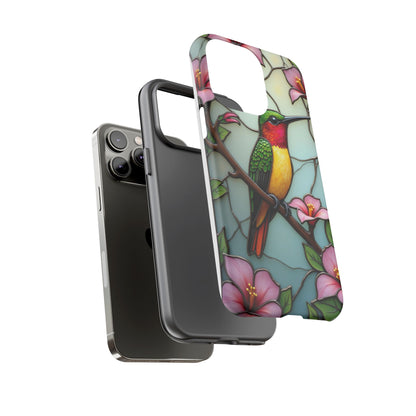 Elegant Hummingbird with Floral Mosaic | Artistic Nature Design