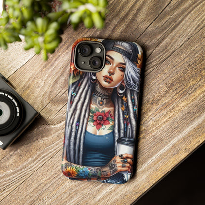 Sunflower Queen – Boho Rebel Tattoo Mobile Cover