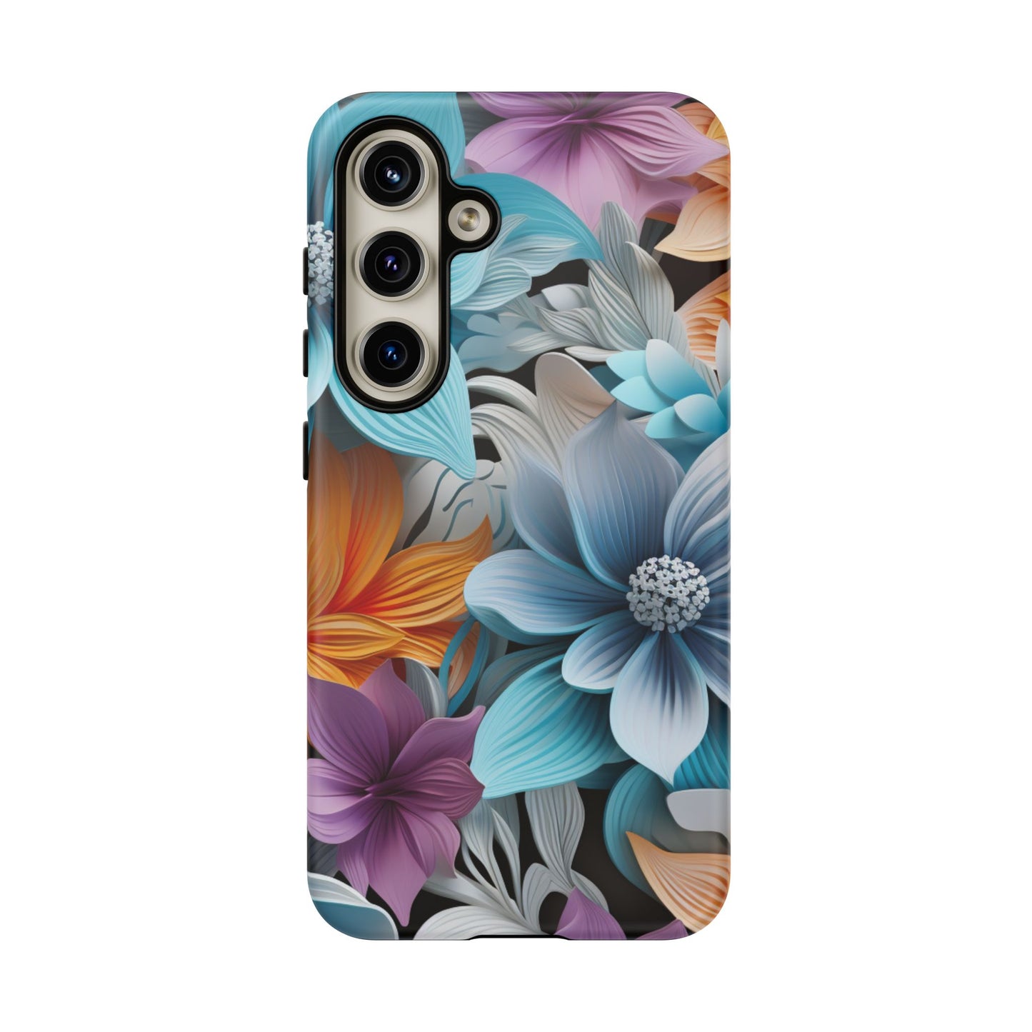 Elegant 3D Floral Bloom Mobile Case – Vivid & Artistic