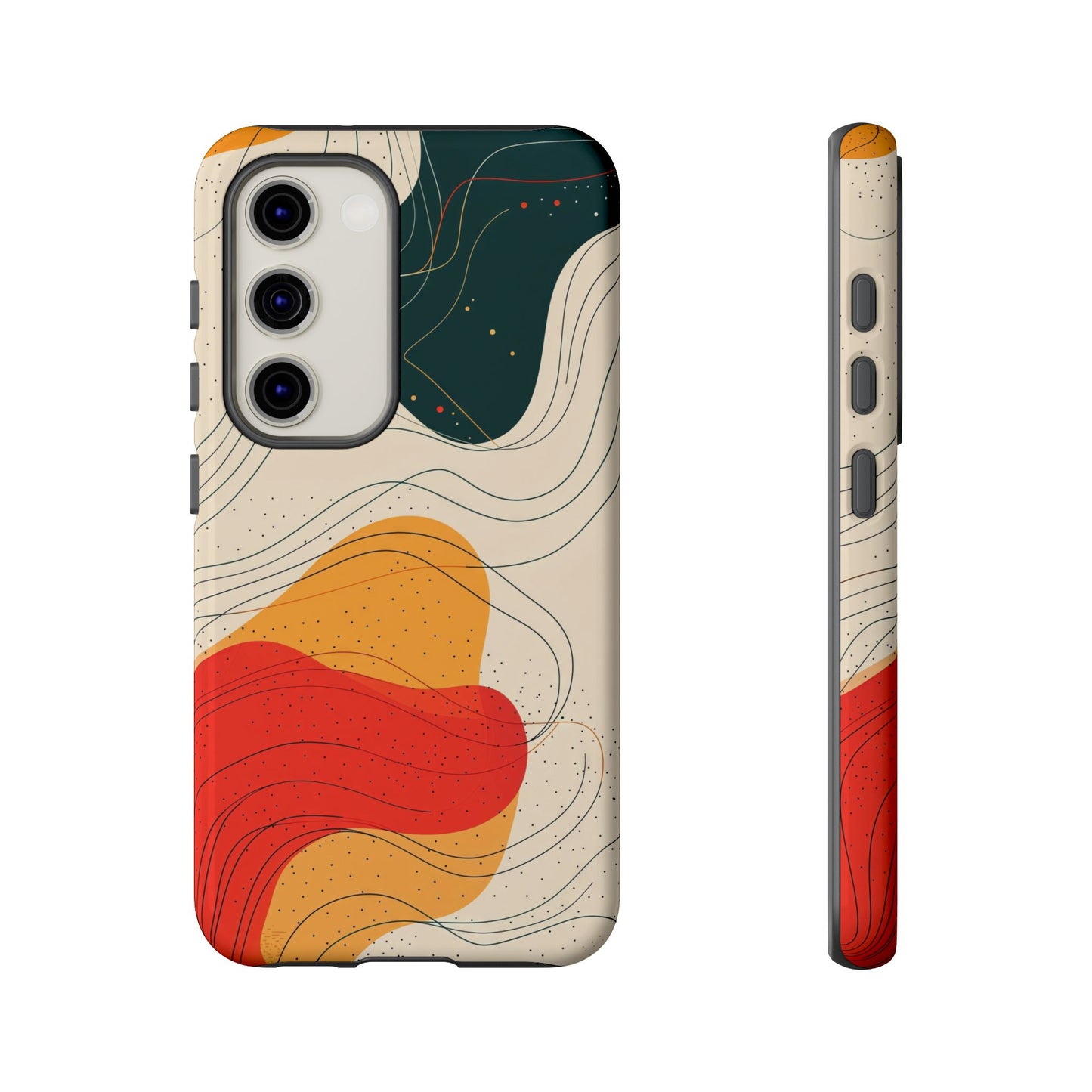 Wavy Vibes Abstract Phone Case – Bold Retro Design for iPhone, Samsung & Pixel