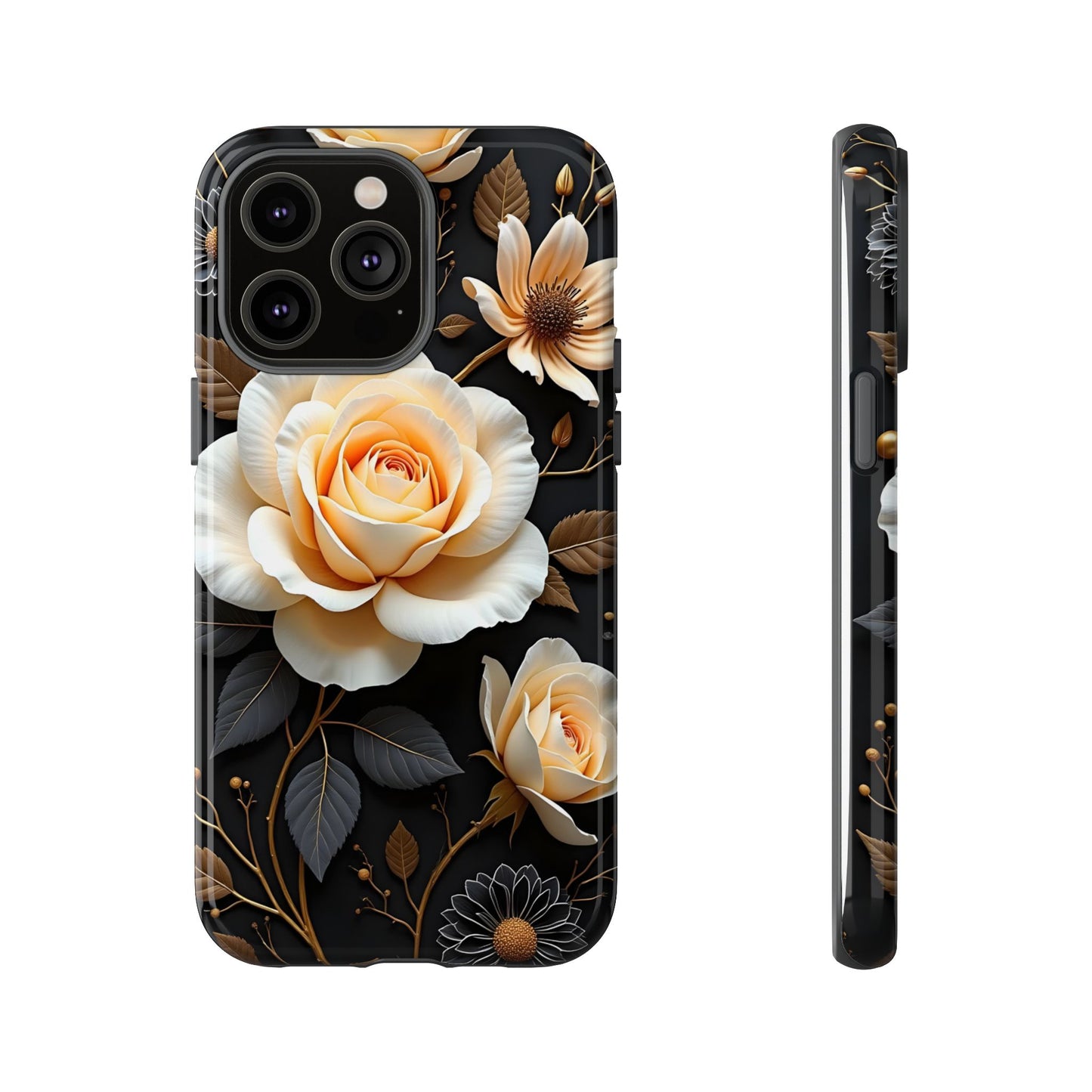 Elegant 3D Floral Design, Botanical Phone Case design for Iphone.