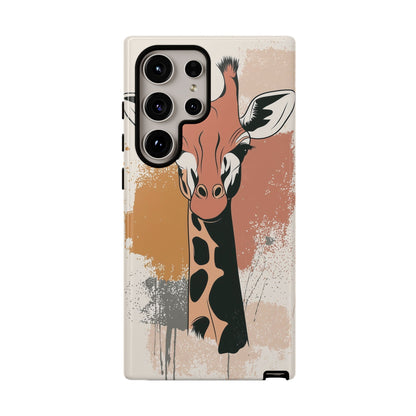 Tall & Graceful: Giraffe Splatter Art Phone Case for iPhone, Samsung & Pixel