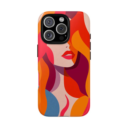 Flame Muse – Abstract Goddess Phone Case for iPhone, Samsung & Pixel