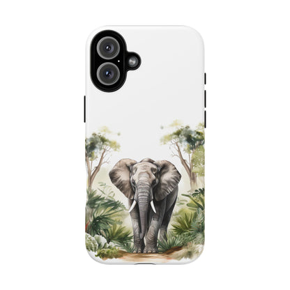 Serene Jungle Elephant Mobile Cover – Watercolor Wildlife Design