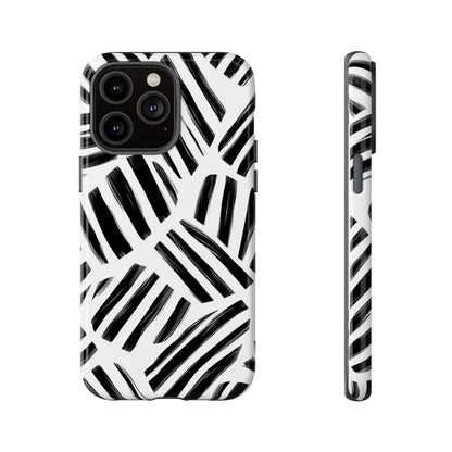 Sleek Noir Striped Phone Case for iPhone, google Pixel & Samsung