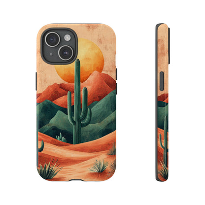 Sunset Cactus Dreams Boho Phone Case for iPhone, Pixel & Samsung
