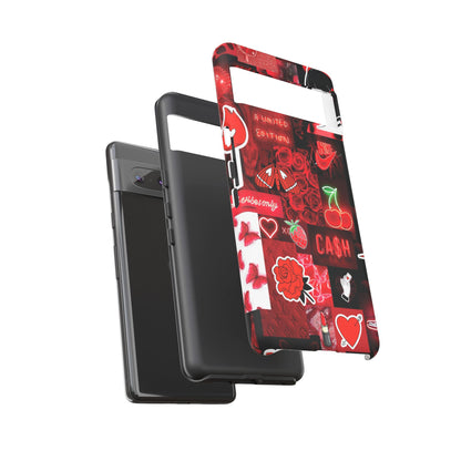 Red Pop Art Neon Vibes Phone Case