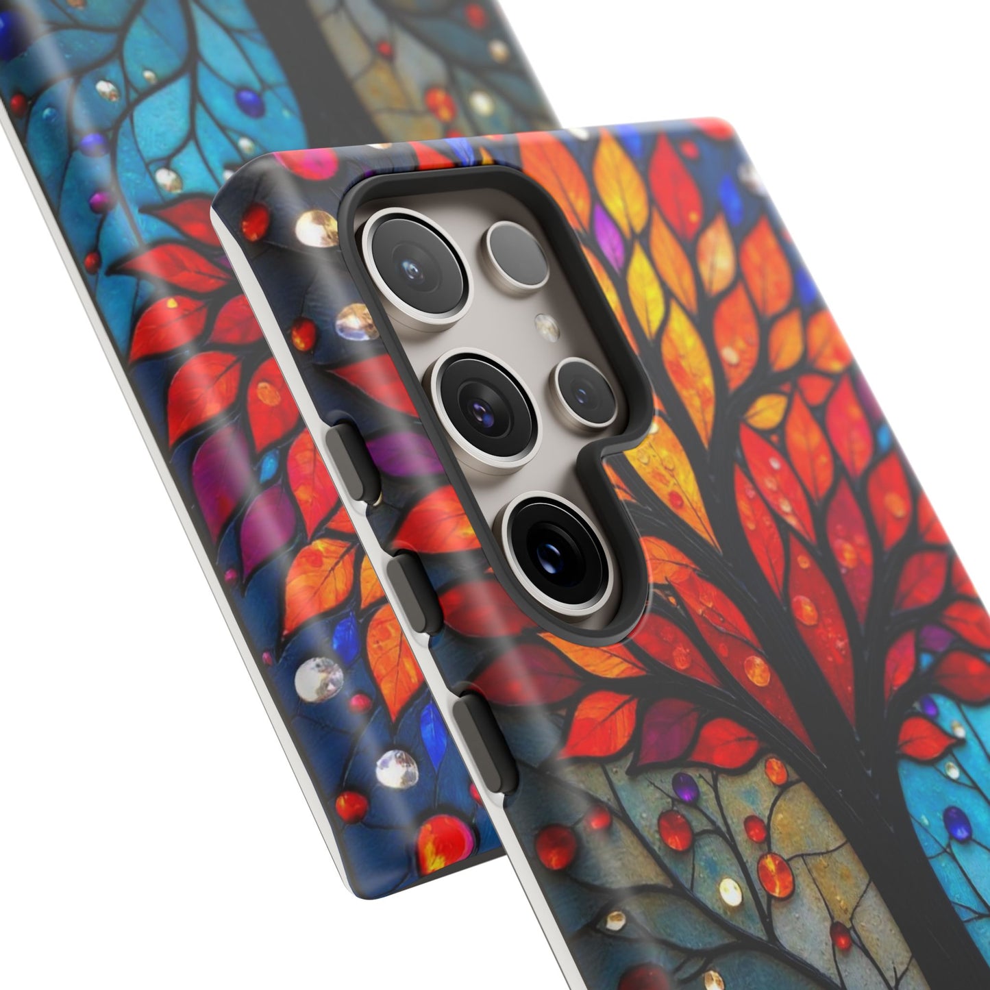 Stained Glass Tree: Vibrant Elegance for Your Case