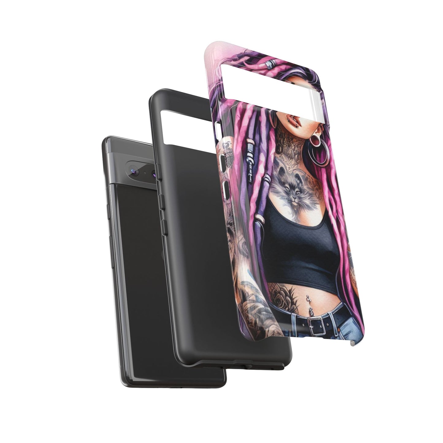 Tattooed Rebel – Gothic Cat Spirit Mobile Cover