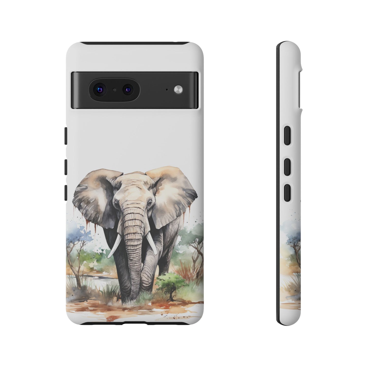 Safari Watercolor Elephant Mobile Cover – Artistic Wildlife Design