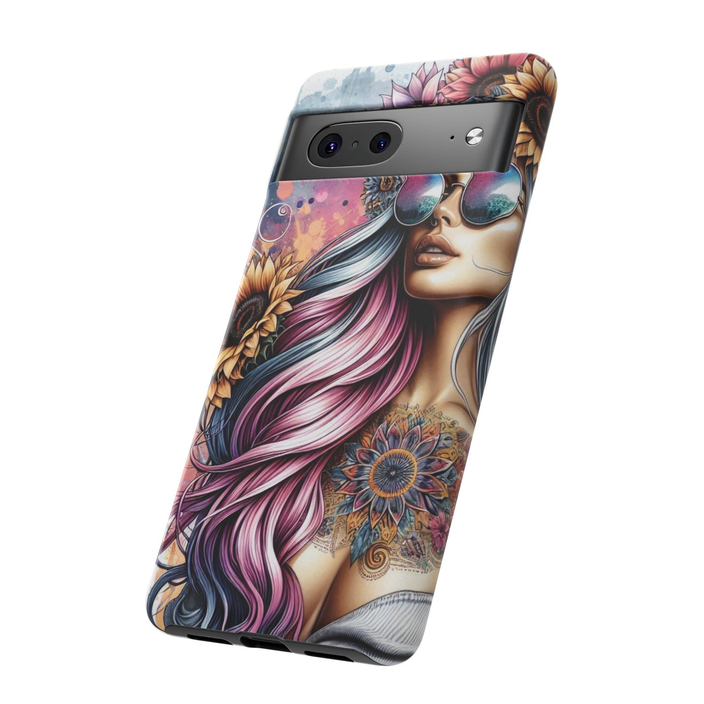 Bohemian Sunflower Queen – Retro Floral Fantasy Mobile Cover