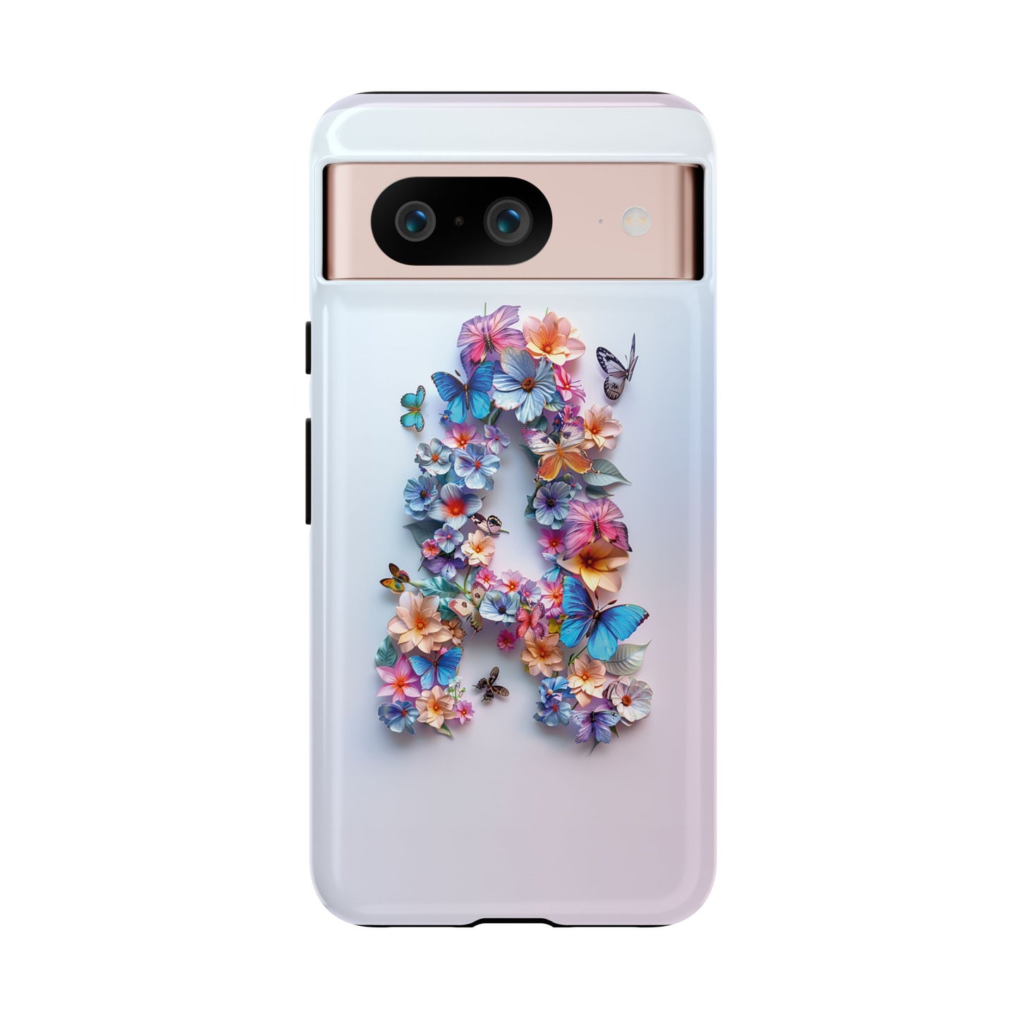 Floral Letter A Phone Case – Personalized Aesthetic Cover for iPhone, Samsung & Google Pixel