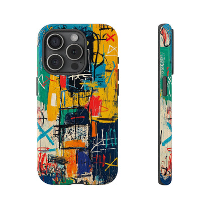 Basquiat Phone Case – Urban Street Art Design - iPhone, Samsung & Google Pixel Cover - Artistic Painting Case,  Art Lover Gift