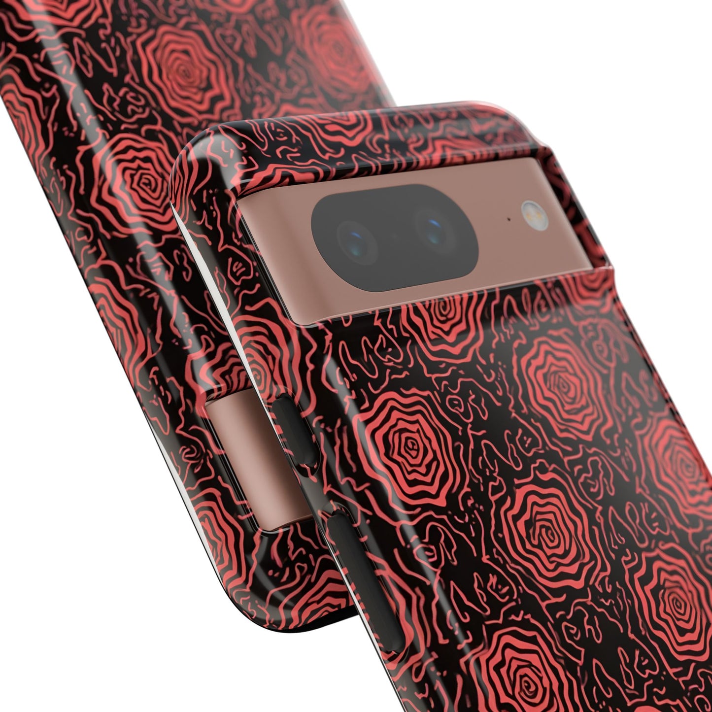 Red roses abstract geometric seamless pattern design