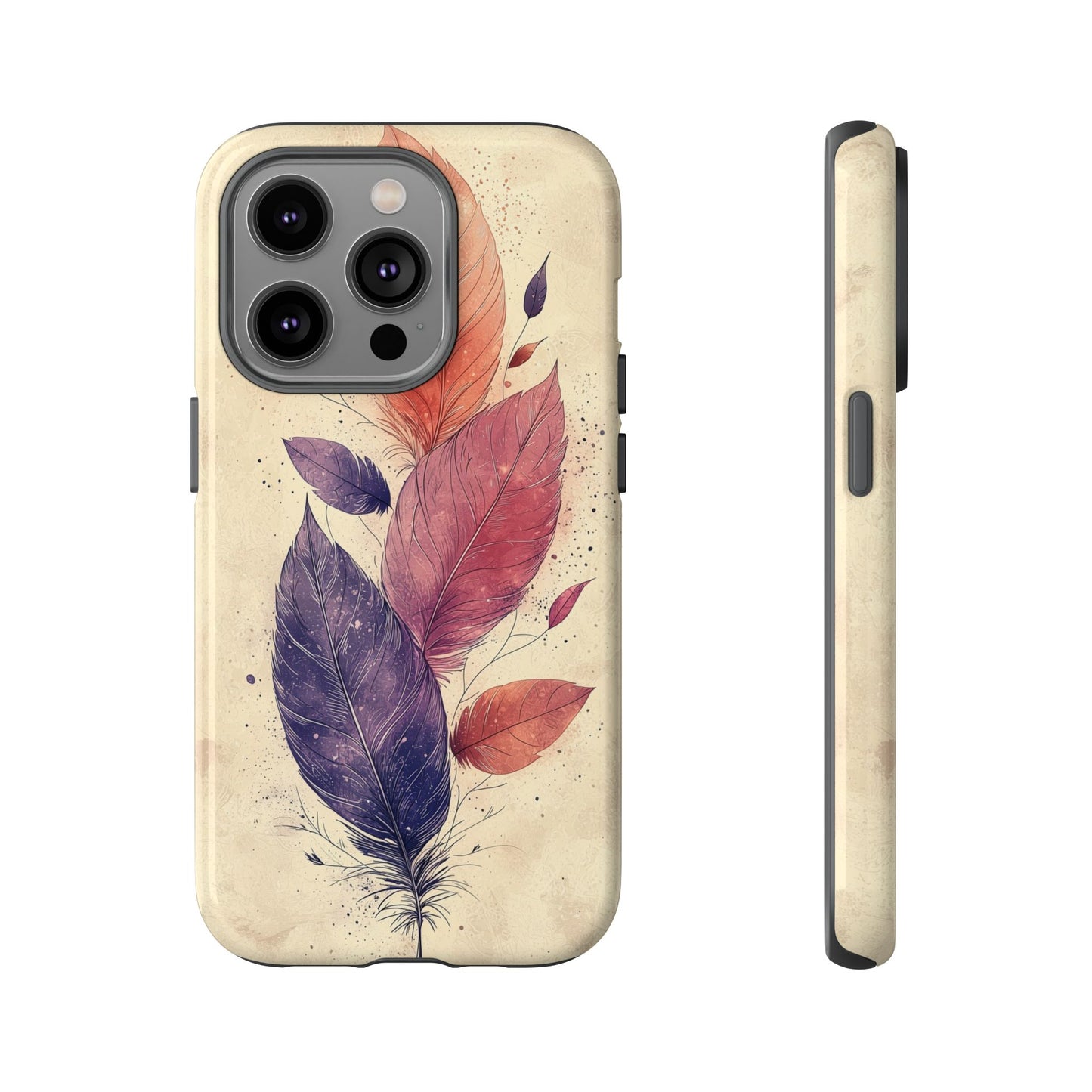 Boho Feather Bloom Phone Case for iPhone, Pixel & Samsung