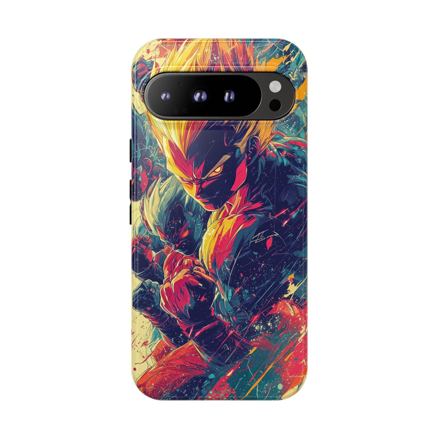 Saiyan Fury | Anime Warrior Power Surge | Comic Style Dragon Battle Phone Case for iPhone, Samsung & Pixel