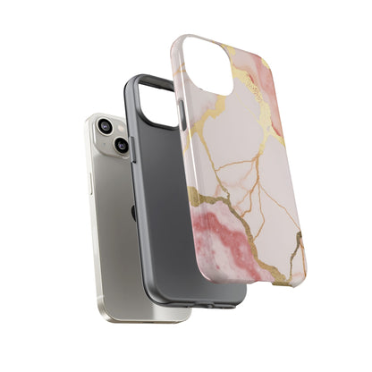 Beautiful Pink Minimal Marble Case Design