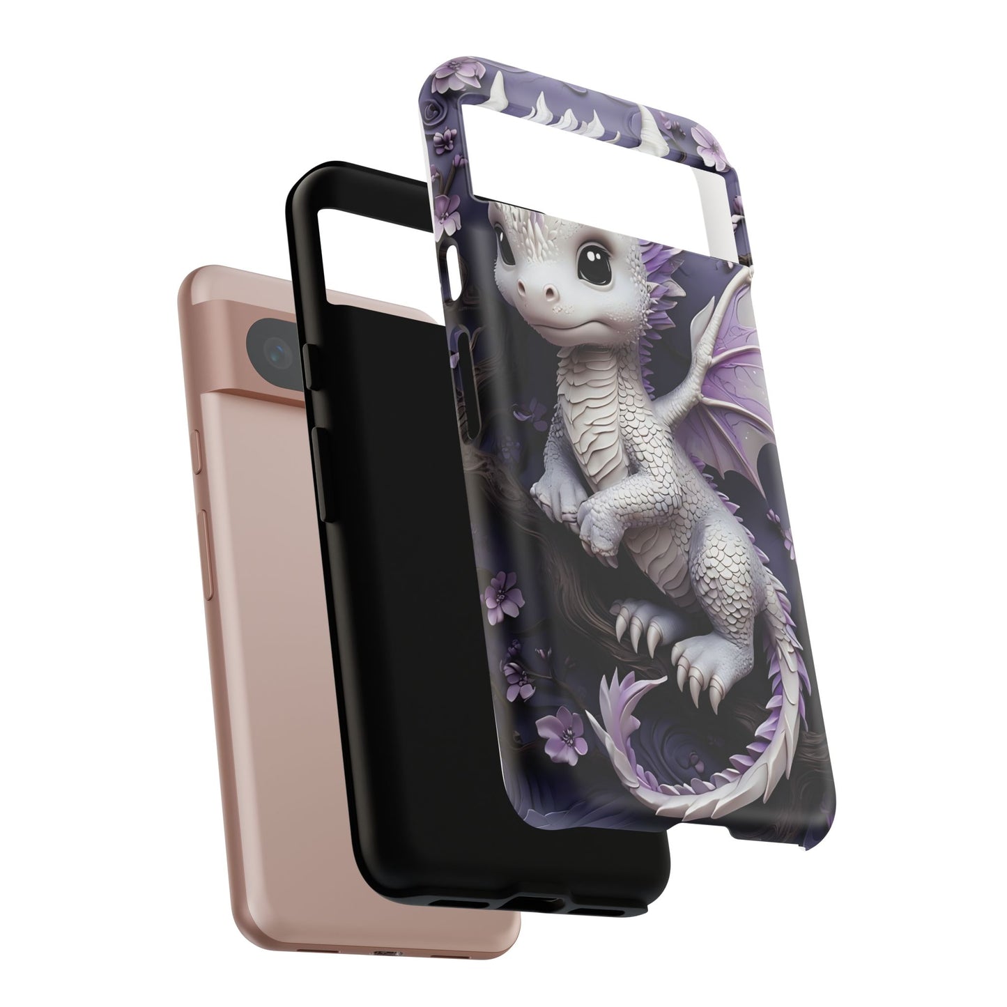 Charming Young Dragon on a Branch Phone Case Design