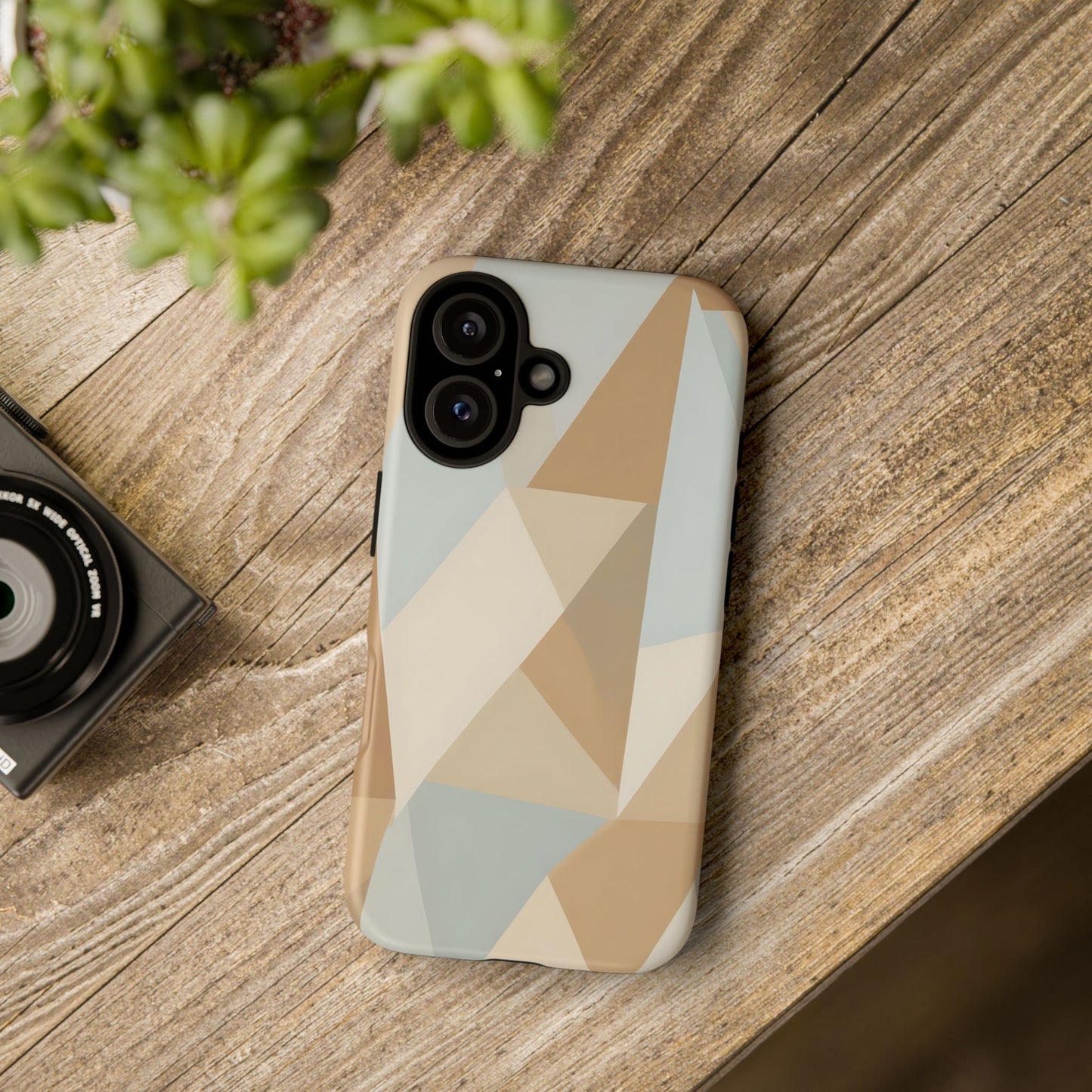 Neutral Geometrical Triangular Abstract Pattern