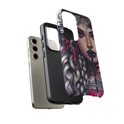 Icy Rebel – Silver Dreads & Edgy Street Chic Mobile Cover
