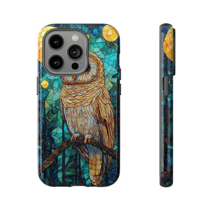 Nocturnal Wisdom – Stained Glass Owl Phone Case for iPhone, Samsung & Pixel
